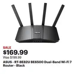 Best Buy ASUS - RT-BE82U BE6500 Dual-Band Wi-Fi 7 Router - Black offer