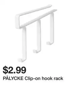 Ikea PÅLYCKE Clip-on hook rack offer