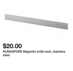 Ikea KUNGSFORS Magnetic knife rack, stainless steel offer