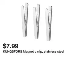 Ikea KUNGSFORS Magnetic clip, stainless steel offer