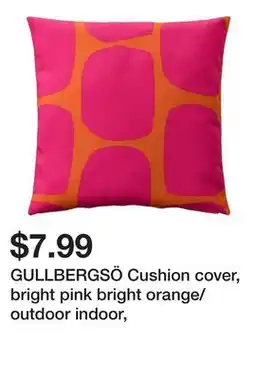 Ikea GULLBERGSÖ Cushion cover, bright pink bright orange/outdoor indoor offer