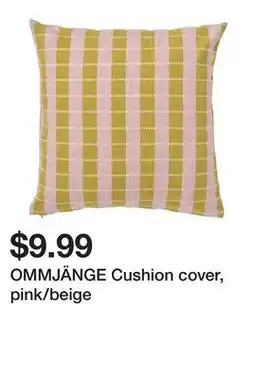 Ikea OMMJÄNGE Cushion cover, pink/beige offer