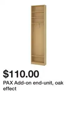Ikea PAX Add-on end-unit, oak effect offer