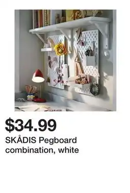 Ikea SKÅDIS Pegboard combination, white offer