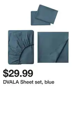 Ikea DVALA Sheet set, blue offer