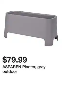 Ikea ASPAREN Planter, gray outdoor offer
