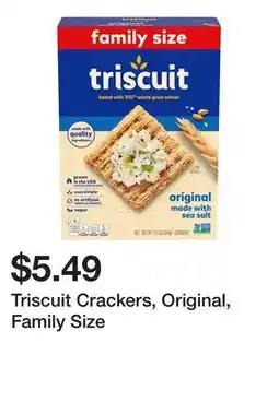 Wegmans Triscuit Crackers, Original, Family Size offer