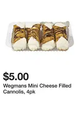 Wegmans Wegmans Mini Cheese Filled Cannolis offer