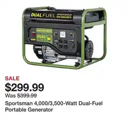 Tractor Supply Company Sportsman 4,000/3,500-Watt Dual-Fuel Portable Generator offer