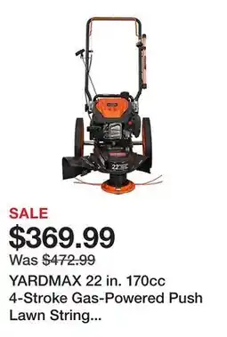 Tractor Supply Company YARDMAX 22 in. 170cc 4-Stroke Gas-Powered Push Lawn String Trimmer/Mower offer