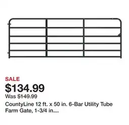 Tractor Supply Company CountyLine 12 ft. x 50 in. 6-Bar Utility Tube Farm Gate, 1-3/4 in. Tube, Blue offer