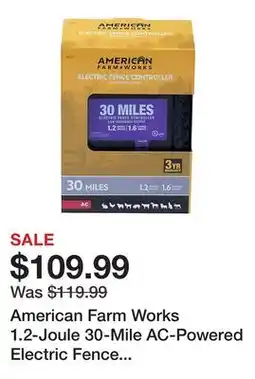 Tractor Supply Company American Farm Works 1.2-Joule 30-Mile AC-Powered Electric Fence Charger offer