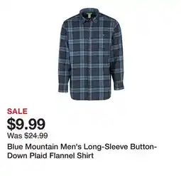 Tractor Supply Company Blue Mountain Men's Long-Sleeve Button-Down Plaid Flannel Shirt offer