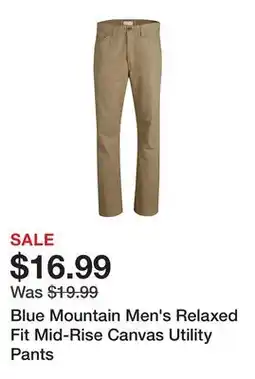 Tractor Supply Company Blue Mountain Men's Relaxed Fit Mid-Rise Canvas Utility Pants offer