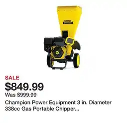 Tractor Supply Company Champion Power Equipment 3 in. Diameter 338cc Gas Portable Chipper Shredder with Collection Bag offer
