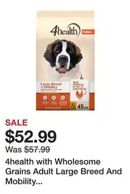 Tractor Supply Company 4health with Wholesome Grains Adult Large Breed And Mobility Chicken and Rice Dry Dog Food offer