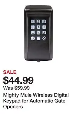 Tractor Supply Company Mighty Mule Wireless Digital Keypad for Automatic Gate Openers offer