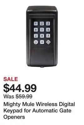 Tractor Supply Company Mighty Mule Wireless Digital Keypad for Automatic Gate Openers offer
