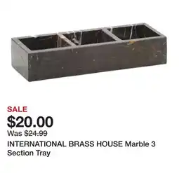 Marshalls INTERNATIONAL BRASS HOUSE Marble 3 Section Tray offer