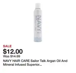 Marshalls NAVY HAIR CARE Sailor Talk Argan Oil And Mineral Infused Superior Dry Shampoo offer