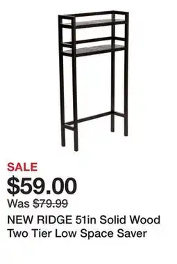 Marshalls NEW RIDGE 51in Solid Wood Two Tier Low Space Saver offer