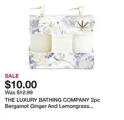 Marshalls THE LUXURY BATHING COMPANY 2pc Bergamot Ginger And Lemongrass Heavenly Hands Soap And Lotion Set offer