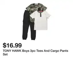 Marshalls TONY HAWK Boys 3pc Tees And Cargo Pants Set offer