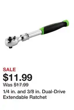 Harbor Freight Tools 1/4 in. and 3/8 in. Dual-Drive Extendable Ratchet offer