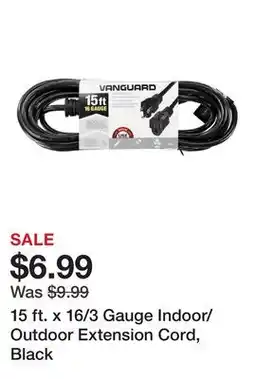 Harbor Freight Tools 15 ft. x 16/3 Gauge Indoor/Outdoor Extension Cord, Black offer