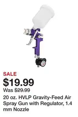 Harbor Freight Tools 20 oz. HVLP Gravity-Feed Air Spray Gun with Regulator, 1.4 mm Nozzle offer