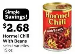 Fareway Hormel Chili with Beans offer