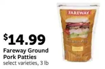 Fareway Fareway Ground Pork Patties offer