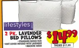 Ollie's 2 PK. LAVENDER BED PILLOWS offer