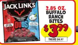 Ollie's JACK LINKS 2.85 OZ. BUFFALO RANCH BITES offer
