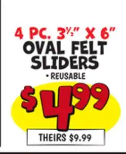 Ollie's OVAL FELT SLIDERS offer