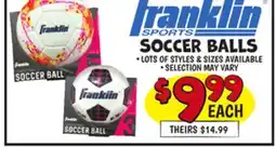 Ollie's FRANKLIN SPORTS SOCCER BALLS offer