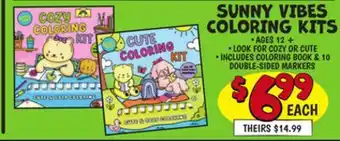 Ollie's SUNNY VIBES COLORING KITS offer