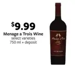Fareway Menage a Trois Wine offer