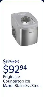 Walmart Frigidaire 26 lbs Countertop Ice Maker with Stainless Steel Finish, Quick Bullet-Shaped Ice offer
