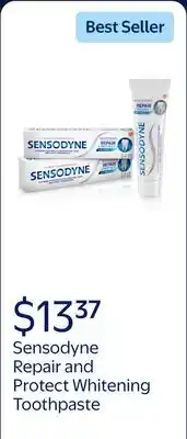 Walmart Sensodyne Repair and Protect Whitening Sensitive Toothpaste, Mint Flavor offer