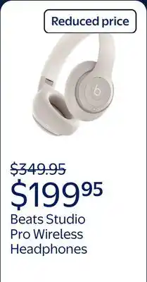 Walmart Beats Studio Pro Wireless Headphones - Sandstone offer