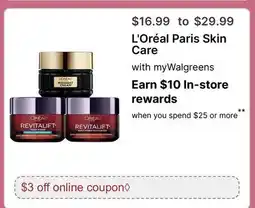 Walgreens L' Oréal Paris Skin Care offer