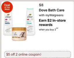 Walgreens Dove Bath Care offer