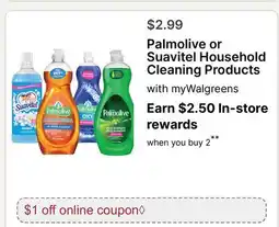 Walgreens Palmolive or Suavitel Household Cleaning Products offer