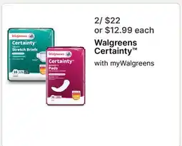 Walgreens Walgreens Certainty offer