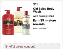 Walgreens Old Spice Body Wash offer