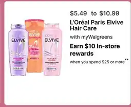 Walgreens L'Oréal Paris Elvive Hair Care offer