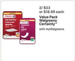 Walgreens Value Pack Walgreens Certainty offer