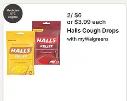 Walgreens Halls Cough Drops offer