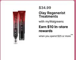 Walgreens Olay Regenerist Treatments offer